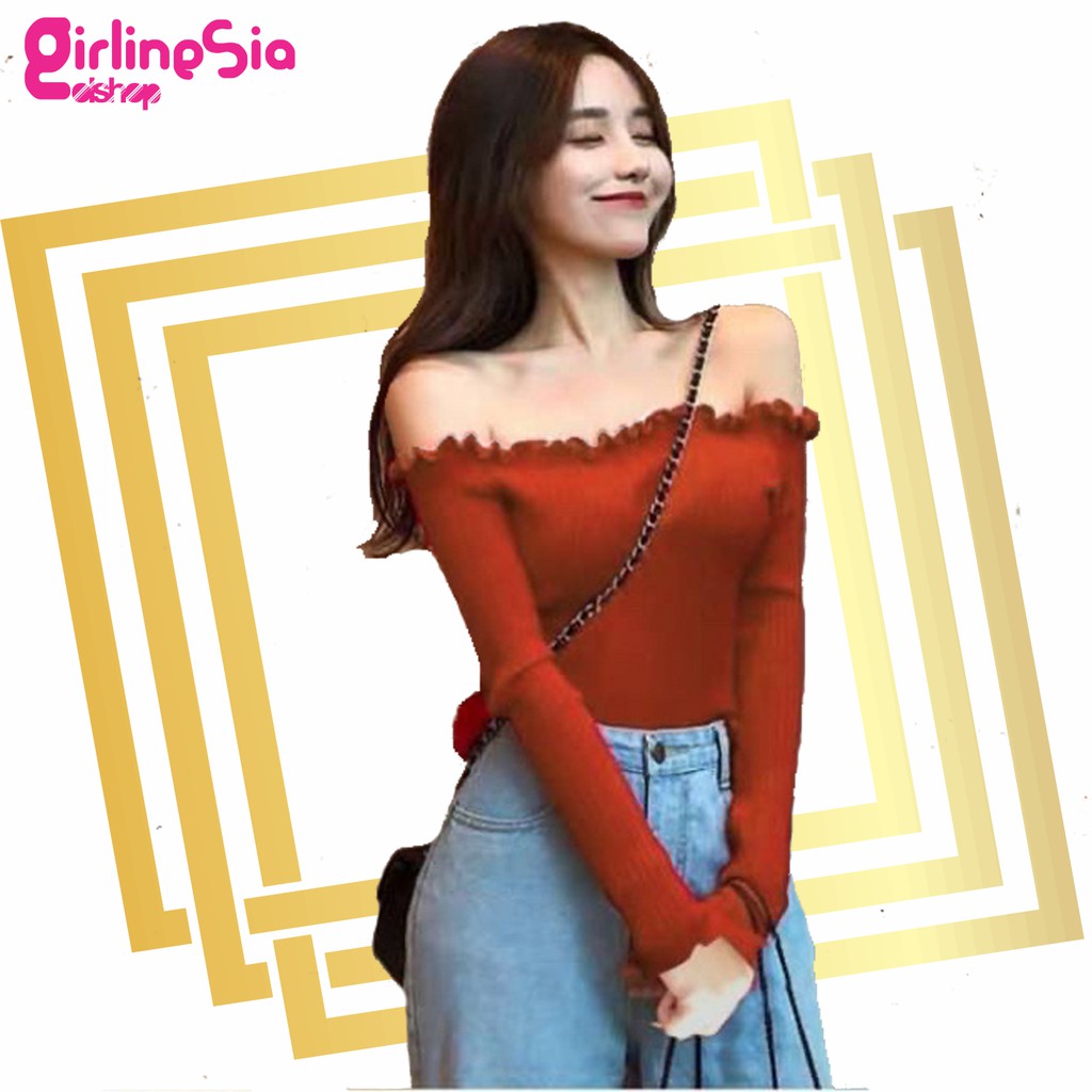 GN-RJ Baju Blouse Wanita Fashion Kriwil Panjang Sabri Rajut PANJANG