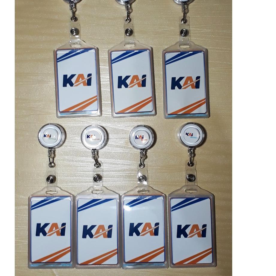 

C09 YOYO ID CARD TRANSPARAN-NAMETAG LOGO PT KAI (Persero) -TERLENGKAP ✹ a7 (Stock Banyak)