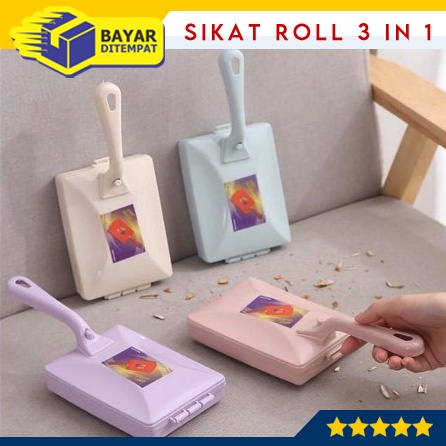 Sikat Sapu Karpet Sofa Kasur Roll Ajaib Magic 3 in 1 Plus Gagang Serbaguna [ALT189]