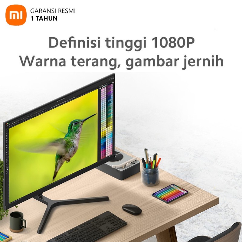 Monitor Mi 23.8 Desktop Monitor 1C 75Hz 1080p Full HD 24 inch Xiaomi include packing kayu KHUSUS J&T-4
