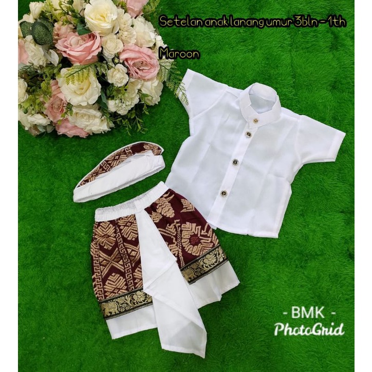 set pakian adat Bali bayi 0-1 tahun
