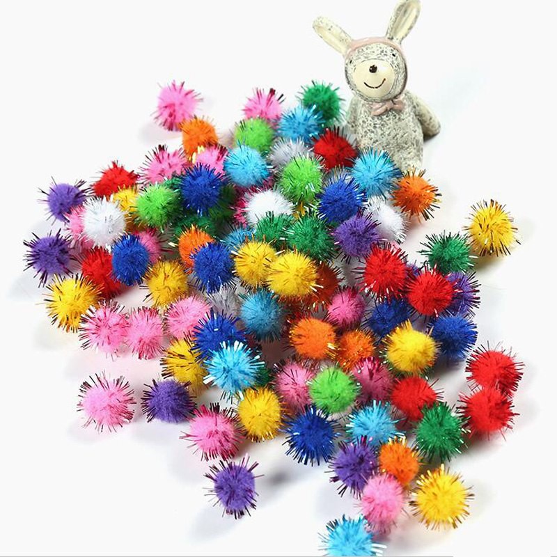 Bola Pom Pom / Pompom Ball DIY Glitter