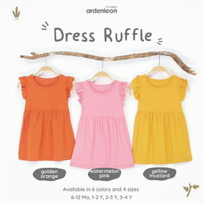 ARDENLEON Dress with Ruffle / Dress Adem Anak 0-4 Tahun ARDENLEON SBC/SO