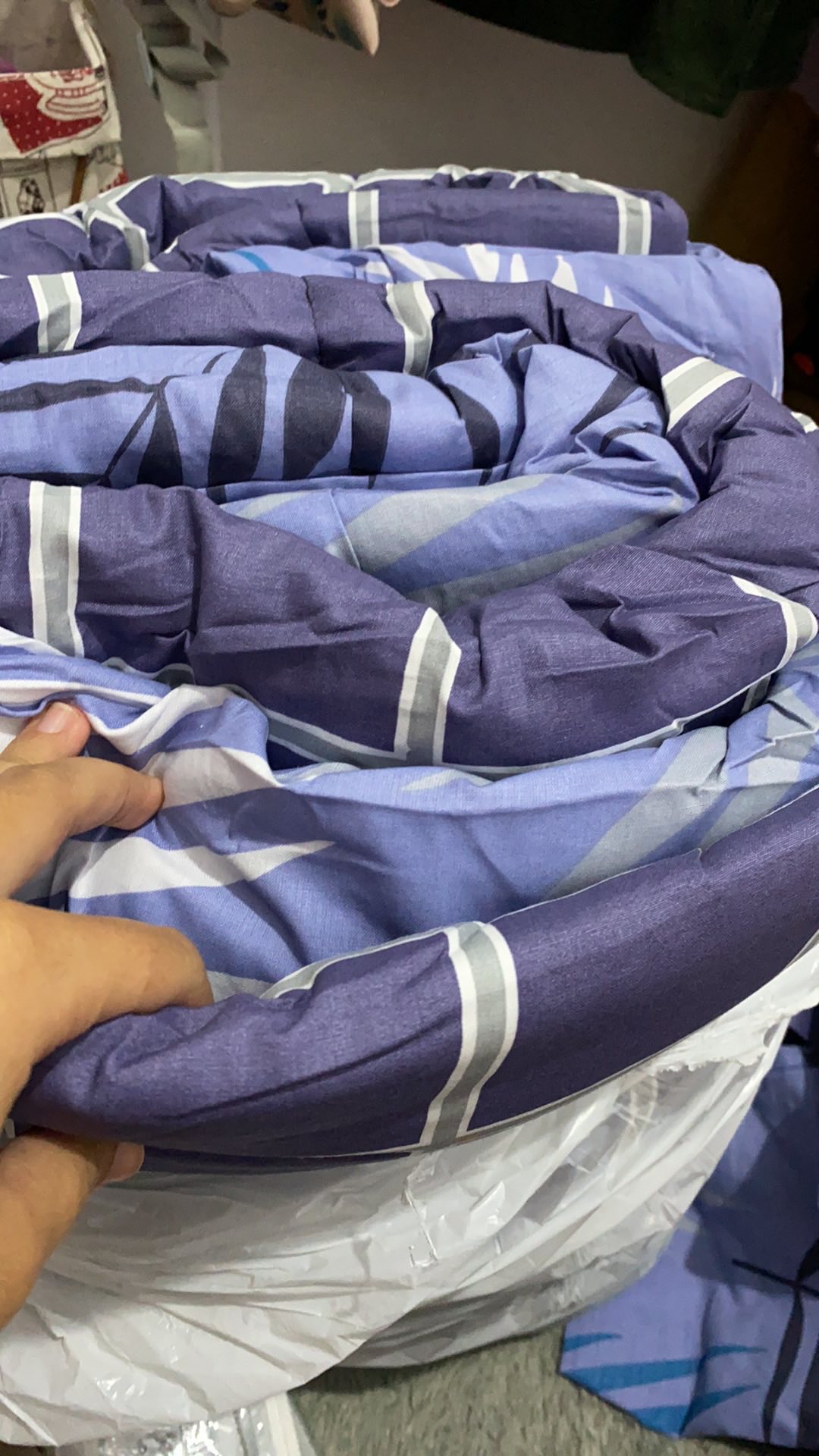 Bedcover & Sprei Set Premium Katun Beverly Motif Palm Bay Uk. Double