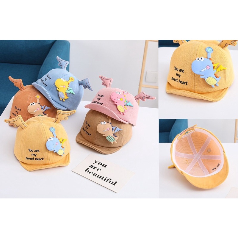 Topi Bucket Baseball Anak Balita Import Model Dino Dragon Giraffe / Baby Toddler Baseball Hat Cap