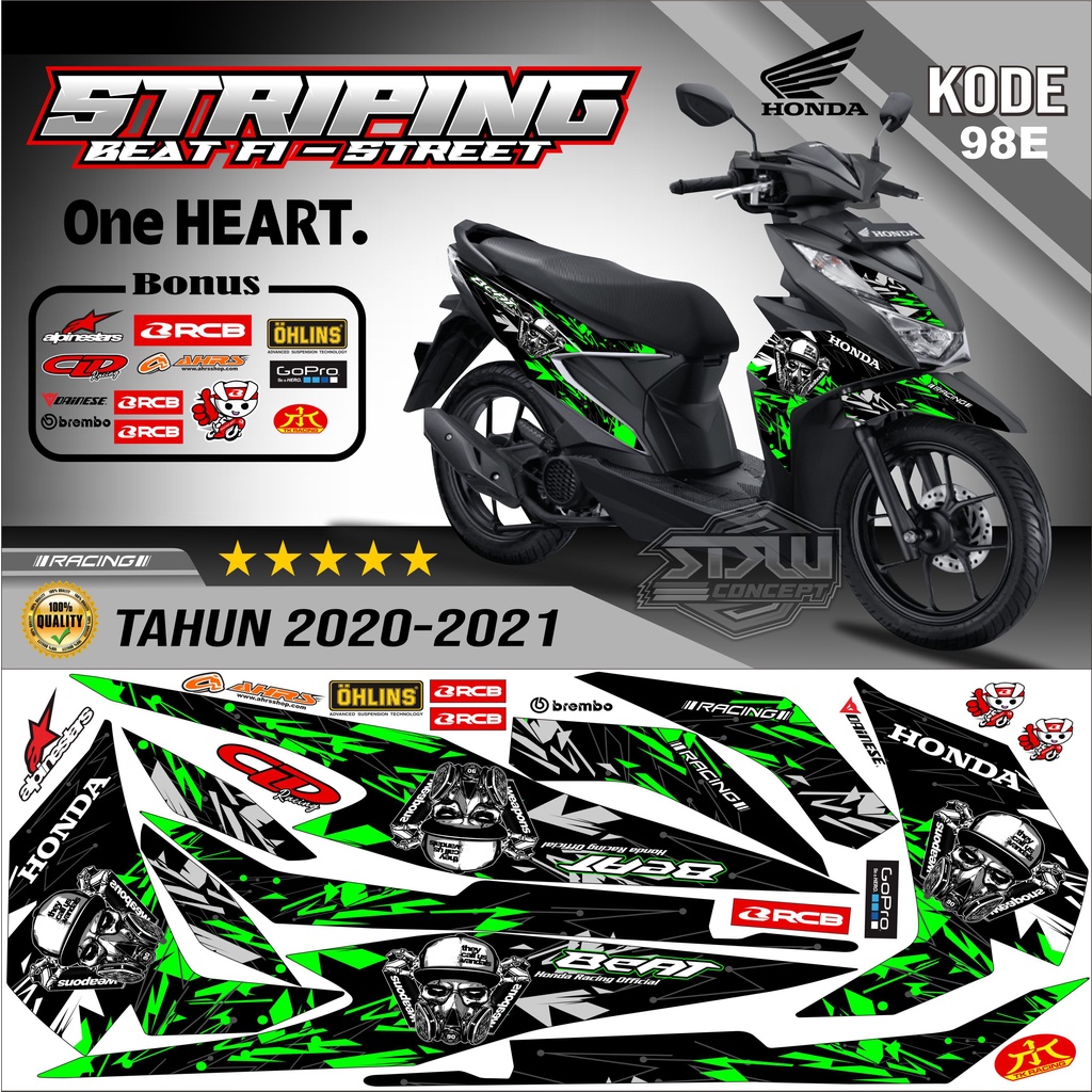 Striping Beat New Stiker Lis Motor Beat New Variasi kode 98