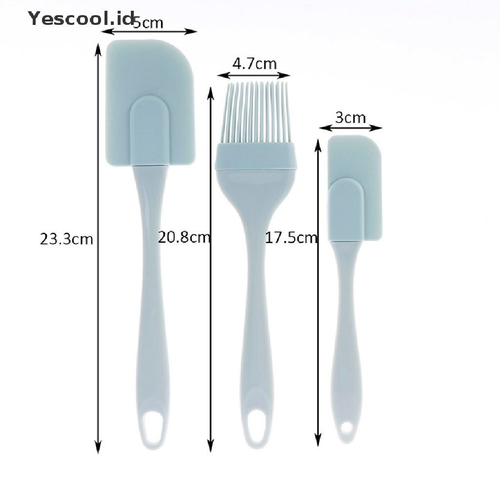 【Yescool】 1pc/3pcs Utensils Set Cooking Tools Silicone Kitchen Accessories Kitchen Spatula .