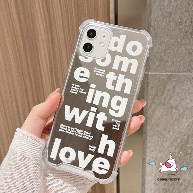 Casing iPhone 11 13 12 Pro MAX 7 8 Plus X XR XS MAX SE 2020 7plus 8plus Motif Tulisan