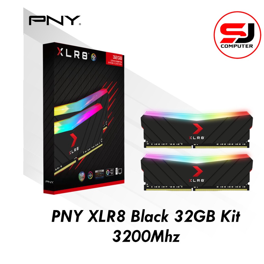 Memory Ram PNY XLR8 32GB (2x16GB) RGB 3200Mhz - Longdimm