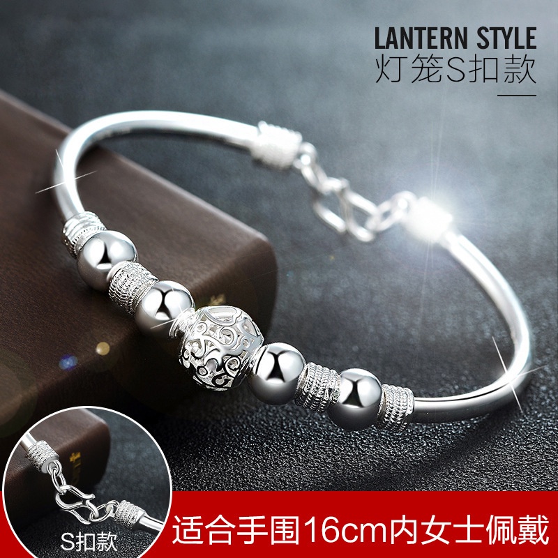 [Ready Stock]Women's Cute Personality Silver Beads Bracelet