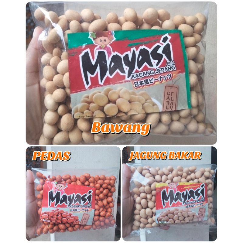 

KACANG JEPANG MAYASI RASA BAWANG, PEDAS, DAN JAGUNG BAKAR 200GR SNACK KILOAN MURAH