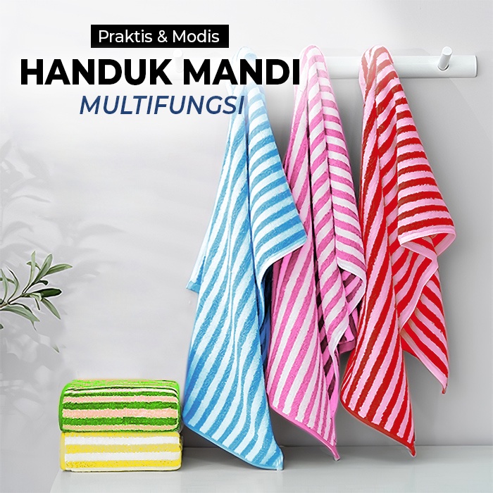 Handuk Mandi Ukuran 70cmx140cm / Handuk Kecil Handuk Garis Daya Serap Tinggi Dan Lembut / Handuk Bulu Tebal (H5)