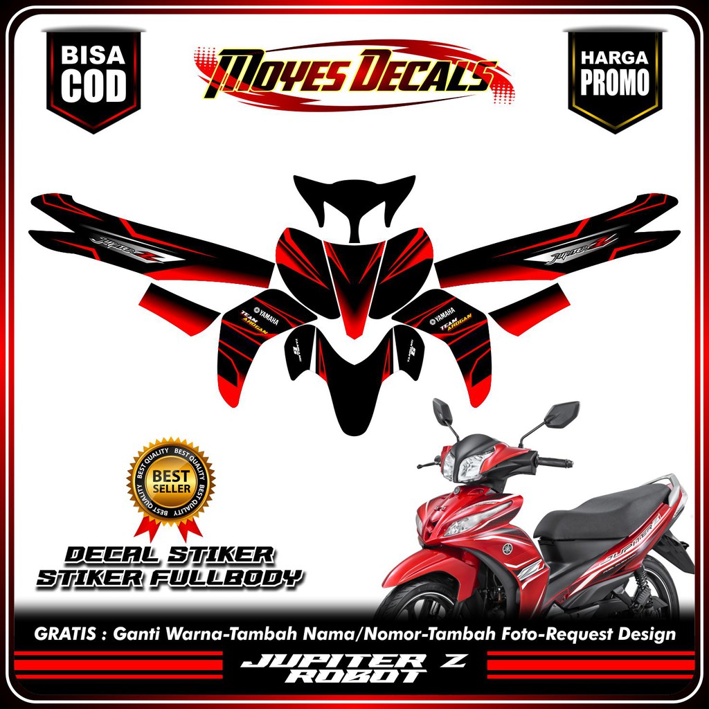 decal stiker jupiter Z Robot Fullbody custom variasi - stiker fullbody jupiter Z robot variasi