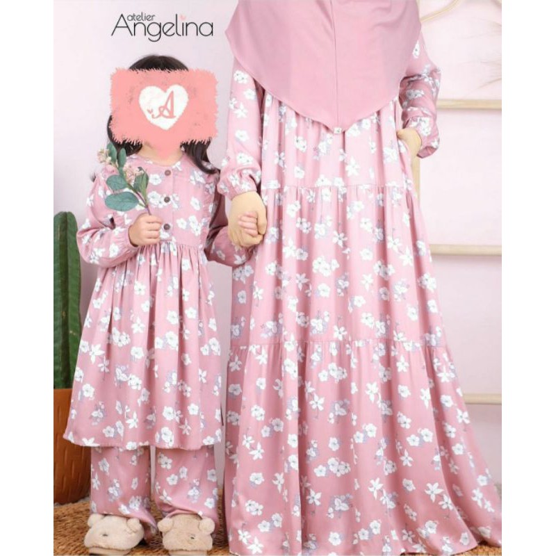 Bella Dress Lily Dusty Pink Paris Viscose size 2XL by Atelier Angel Angelina
