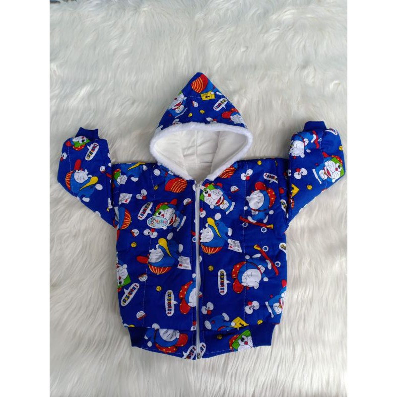 jaket bayi printing gambar kartun karakter lucu untuk usia 0-18 bln-5