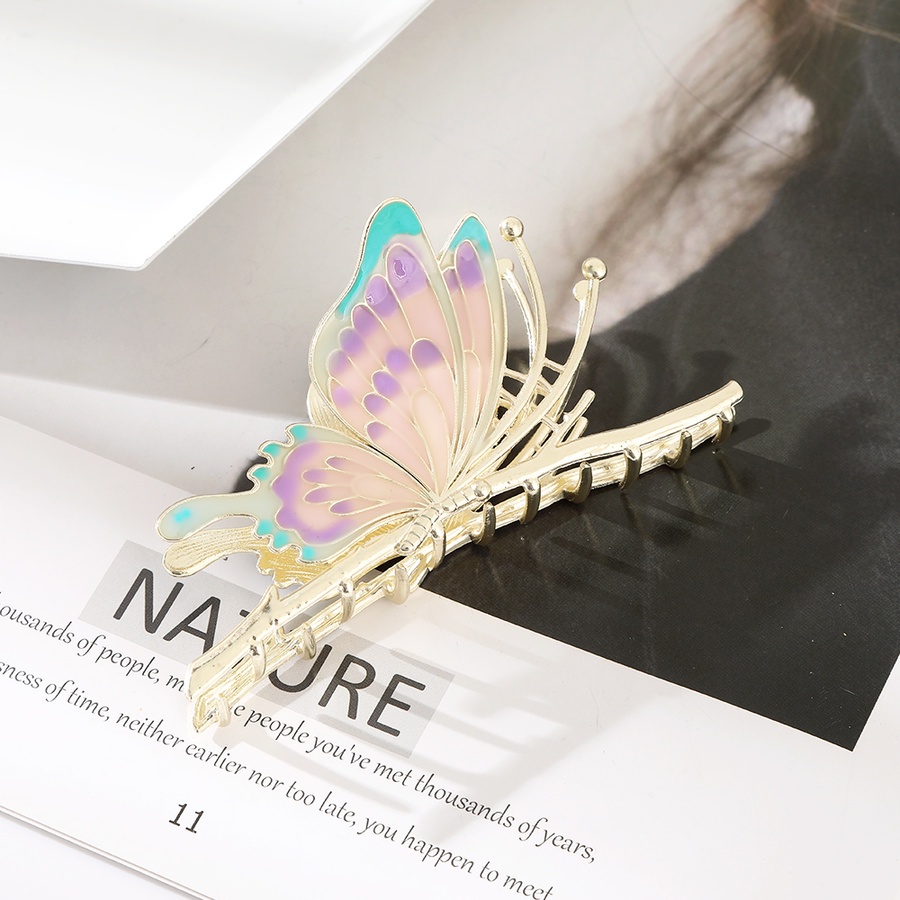 Jepit Rambut Model Butterfly Bahan Alloy Gaya Korea Untuk Wanita