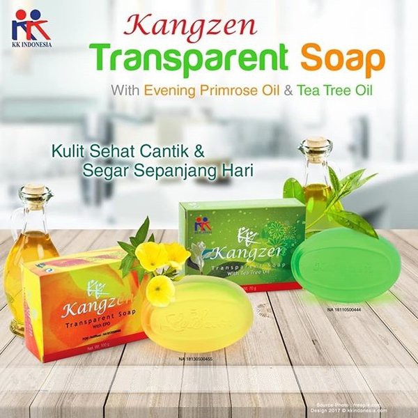 Sabun Cuci Muka Jerawat Kangzen EPO Kuning &amp; Kangzen Tea Tree Oil Hijau Muka Bruntusan KK Indonesia