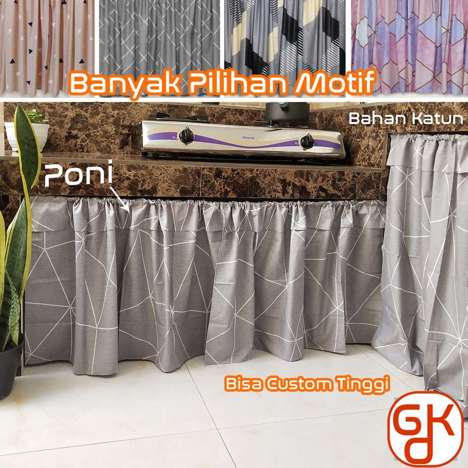 [KODE 4786] Gorden Kolong Dapur Poni Minimalis