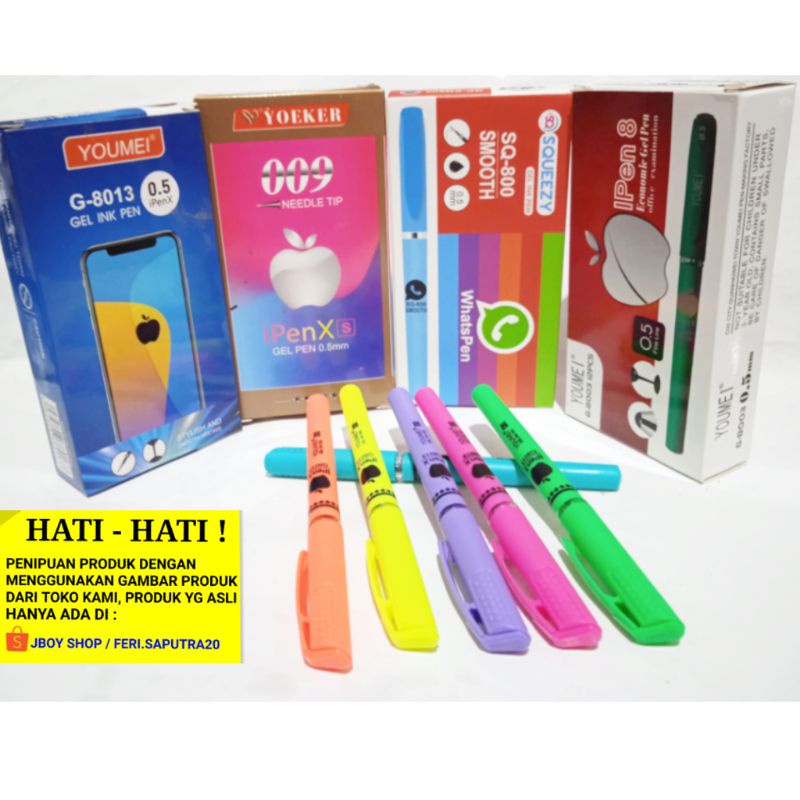 

[ 1 pack ] PULPEN / PULPEN IPEN / PULPEN APEL / BOLPOIN / BOLPOIN GEL / PULPEN GEL / PULPEN MURAH