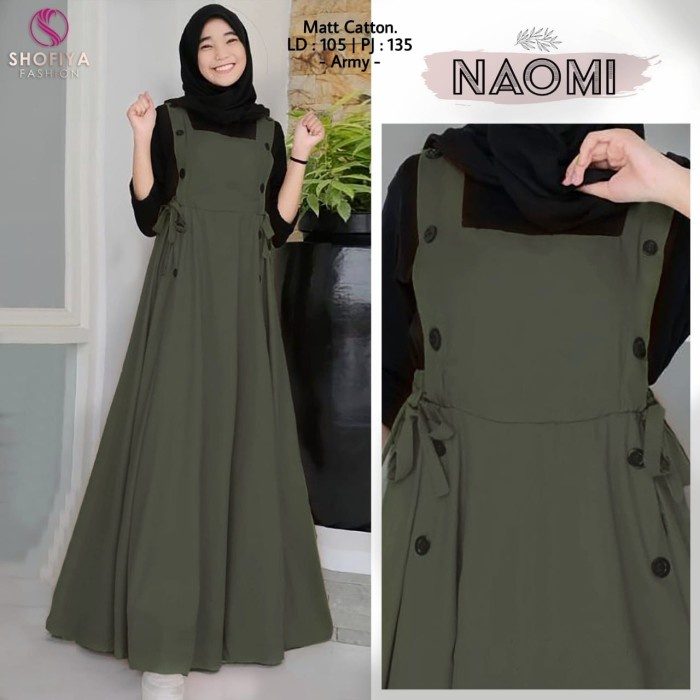 TERBARU       setelan overall remaja terbaru set gamis remaja kekinian adem naomi #2