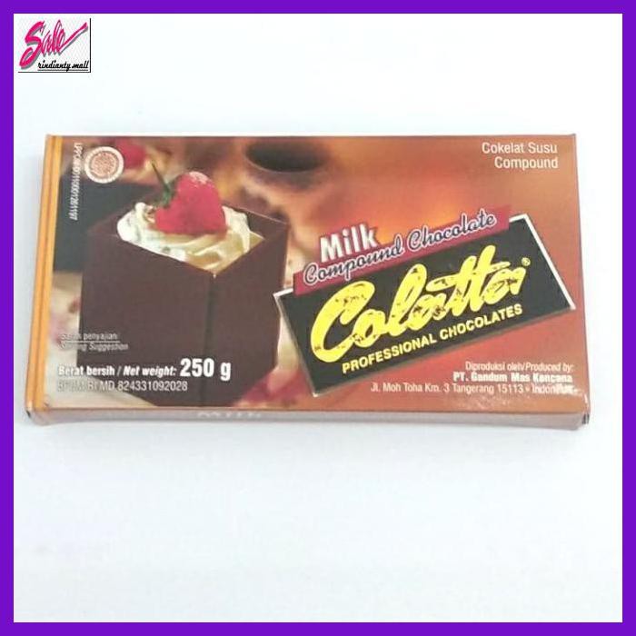 

SAKMACOKLAT- COLATTA MILK COMPOUND CHOCOLATE 250GR -MAKANAN-MINUMAN.