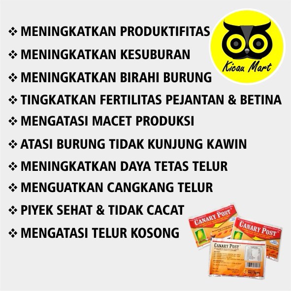 VITAMIN OBAT TERNAK BREEDING BURUNG KENARI LOVEBIRD PARKIT CANARY POST EKA FARMA TAMBAH BIRAHI OBTCPEF