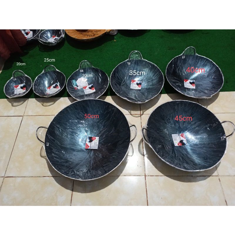 WAJAN BAJA ANTI LENGKET 45cm // WOK SEASONING // Wajan Baja //Wajan Besi