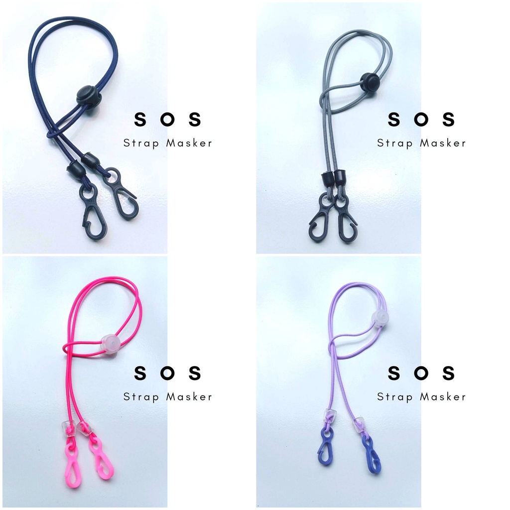 STRAP MASK SOS TERMURAH. STRAP TALI DENGAN STOPPER. STRAP UNTUK HIJAB. STRAP SIMPLE. TALI MASKER SIM