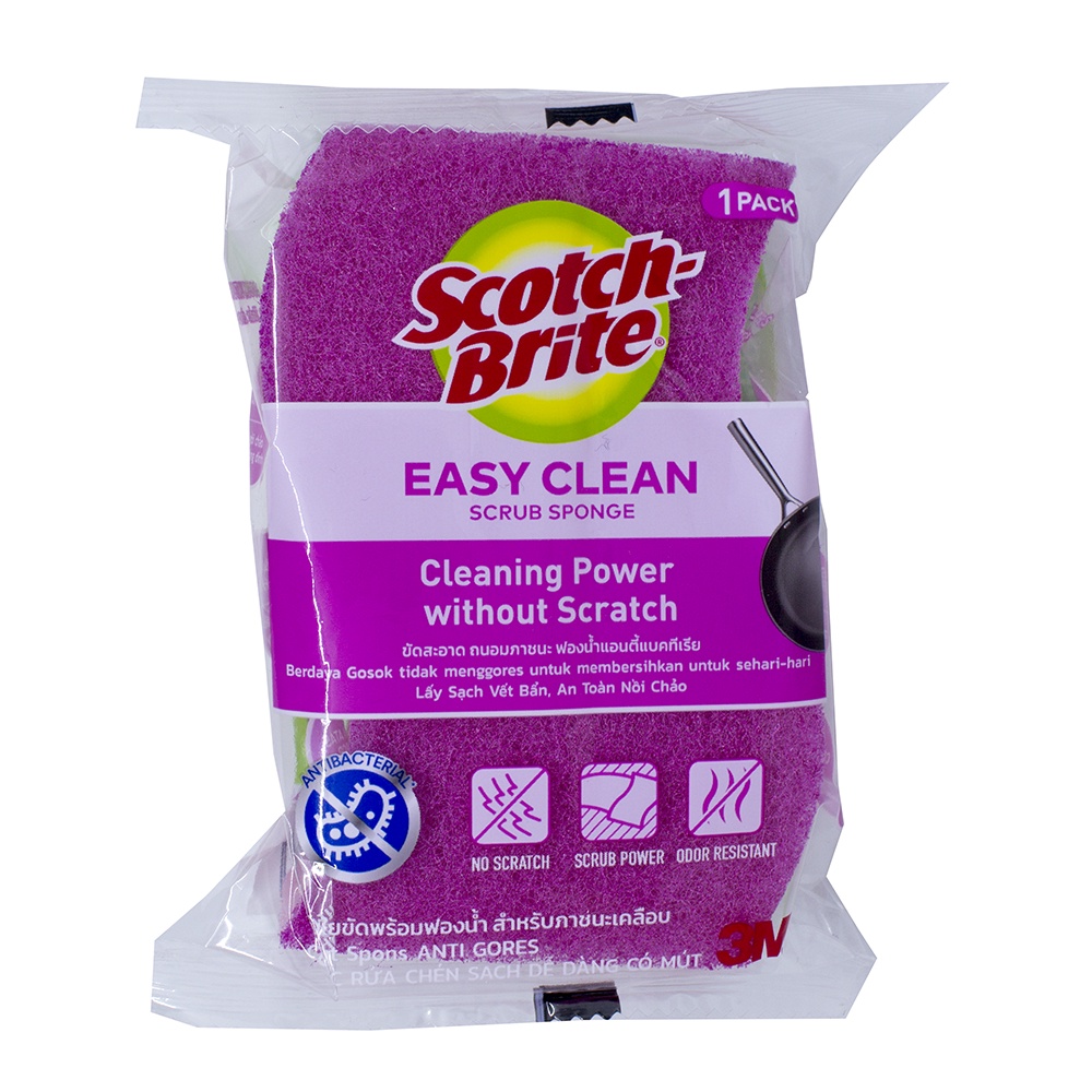 Ktmstore 3M Scotch-Brite Easy Clean Scrub Sponge Spons Anti Gores LAM-STD-34