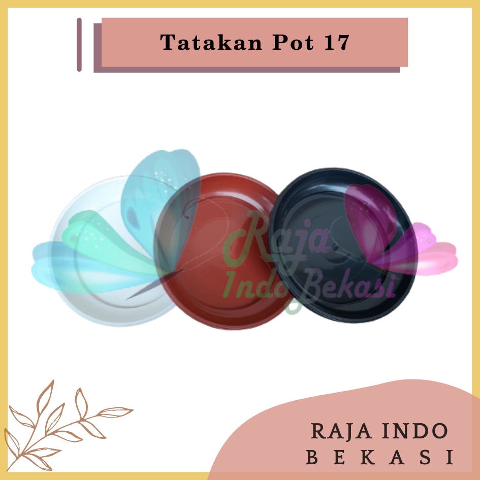 Alas Pot 17 Cm Hitam Putih Merah Bata Coklat Terakota Tatakan Pot 17 Cm Putih Merah Bata Hitam Alas Mawar Tray Gbl Eco - Tatakan Pot Bunga Tawon Putih