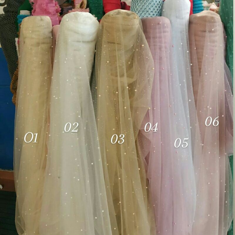 Bahan tile mutiara/Kain tile polos mutiara/Bahan tile