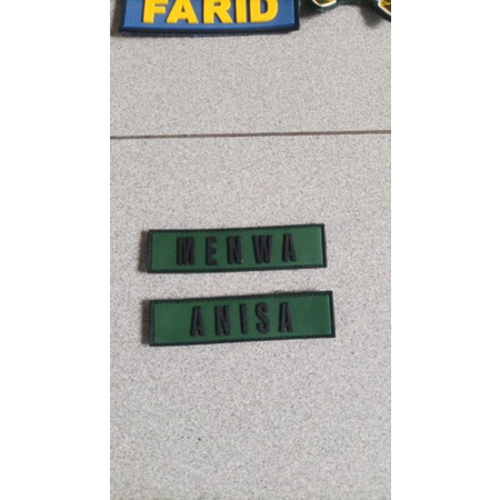 patch rubber atribut menwa custom nama sesuai pesanan