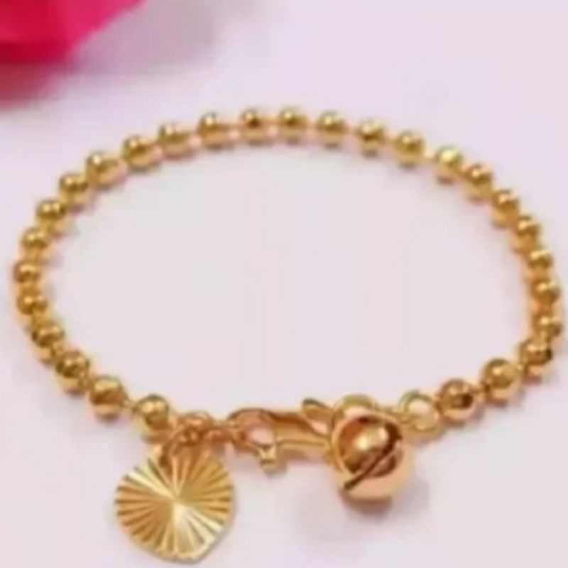 Gelang Tikar Titanium Lapis Emas 24k Anti Luntur