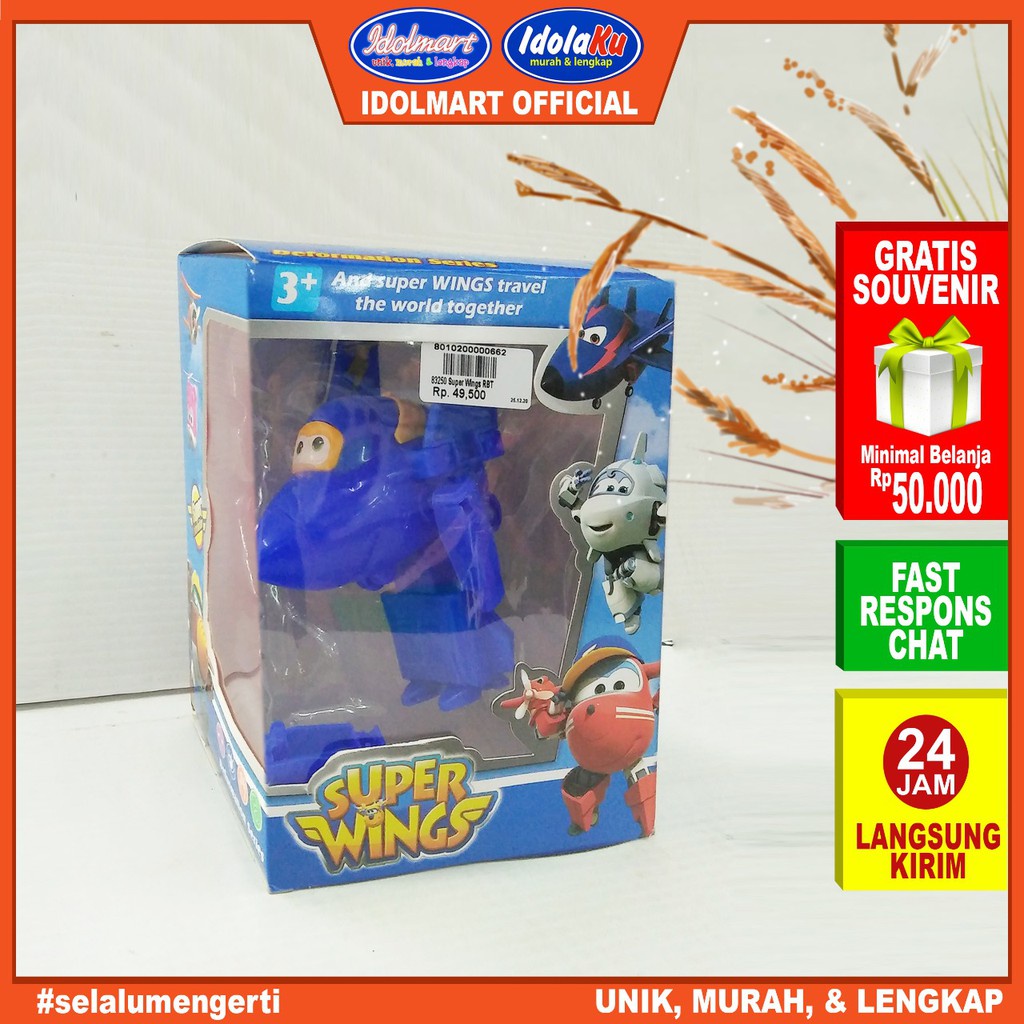 IDOLAKU Mainan Robot Super wings 1 pcs sni / Mainan sni /  mainan robot robotan 83250