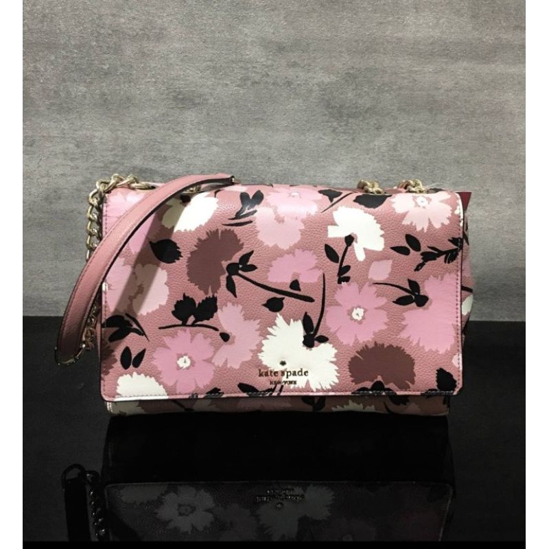 Tas kate spade emelyn Large pink grand floral