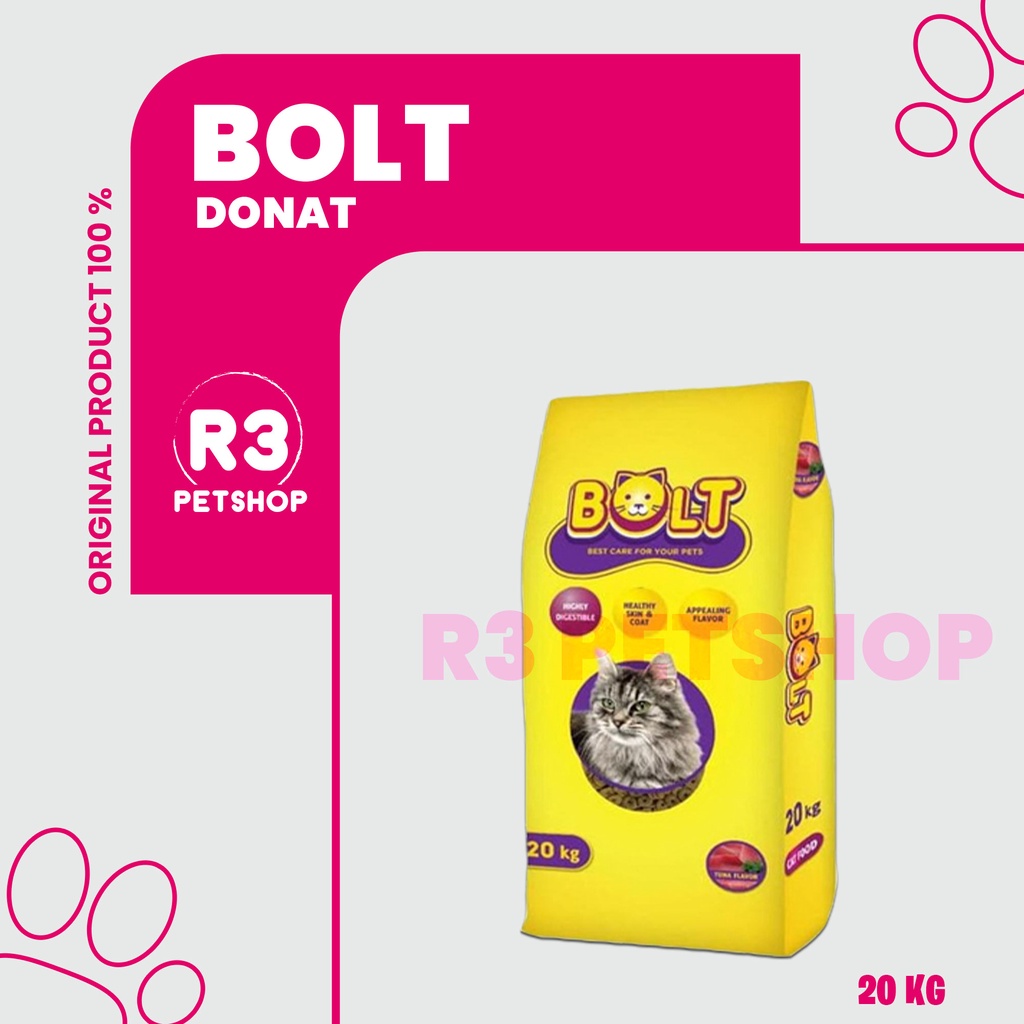 Makanan kucing murah BOLT 20kg all variant ( GRAB GOSEND )