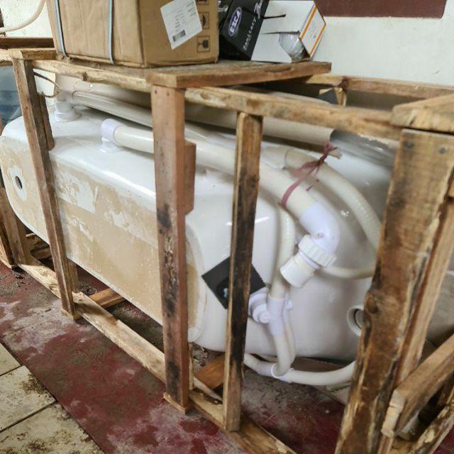 Paket Komplit Bathtub Marble Avur + Bantal + Kran Mixer + Mesin Whirlpool / Mesin Jacuzzi M Angelo