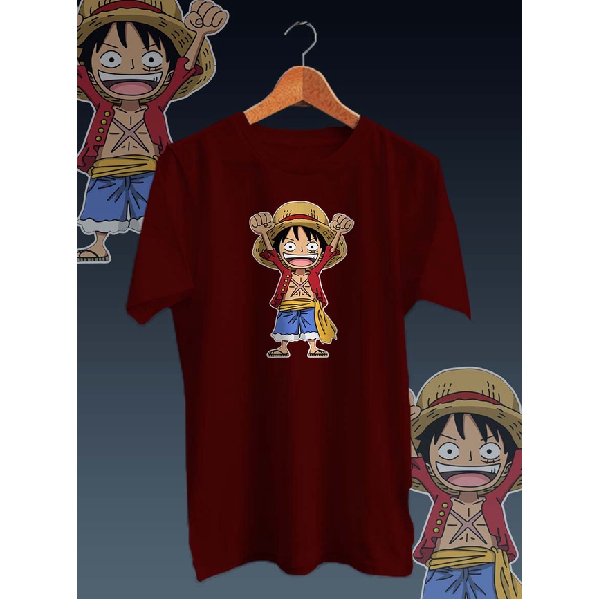 KAOS DISTRO GAMBAR DIGITAL FULL PRINT LUFFY HORE/ONECK/LENGAN PENDEK/BISA COD/TERMURAH &amp; BERKUALITAS