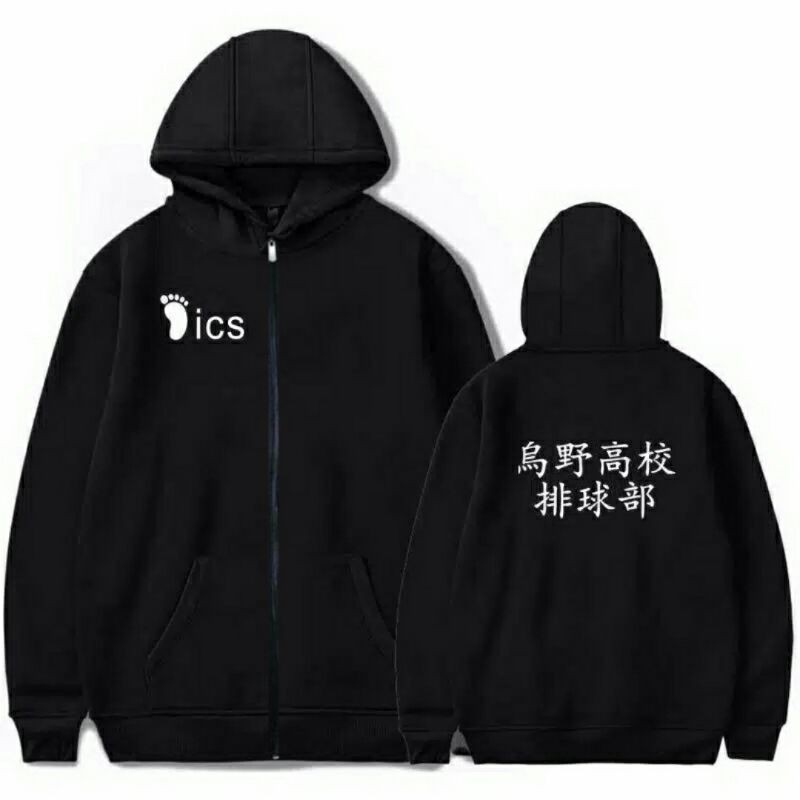 Jaket Hoodie Anime Haikyuu Karasuno Jaket Karasuno Hoodie Haikyuu Pria Wanita