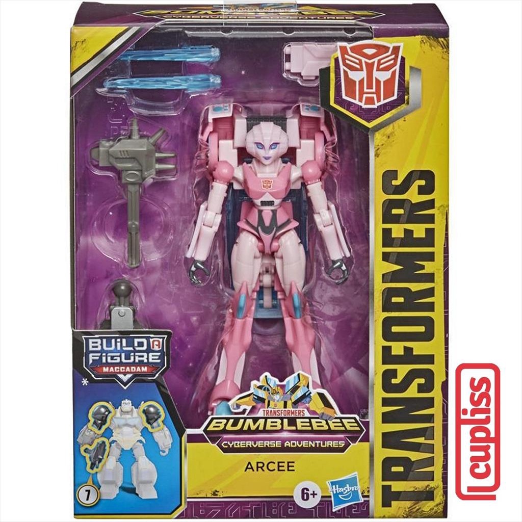 Hasbro Transformers E7104 Arcee Deluxe Build Figure Cyberverse