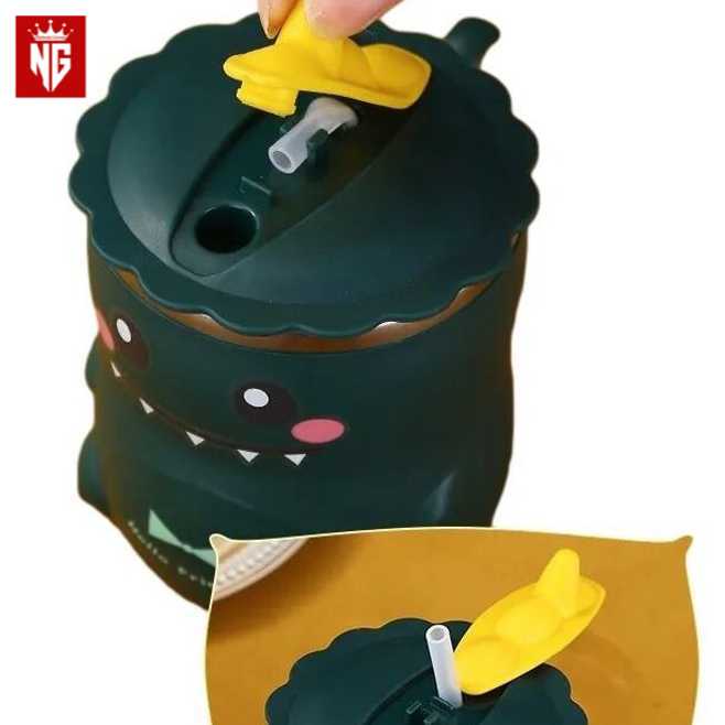 COD Gelas Mug Cangkir Wadah Tempat Bitol Botol Kopi Susu Air Minum Anak Sekolah TK Perempuan Laki Sedotan BPA Free Gelas Anak Karakter Anti Tumpah Pecah Tahan Panas Stenlis Stainless Steel Tutup Kado Cantik Unik Lucu Estetik Korea Aesthetic Korean Murah-2