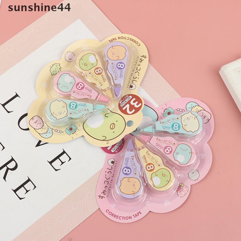 Sunshine 4pcs / Pak Correction Tape / Tip Ex Kertas Putih Untuk Sekolah / Kantor