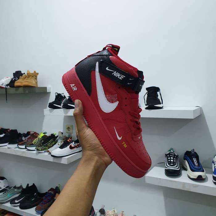 nike air force 1 mid burgundy