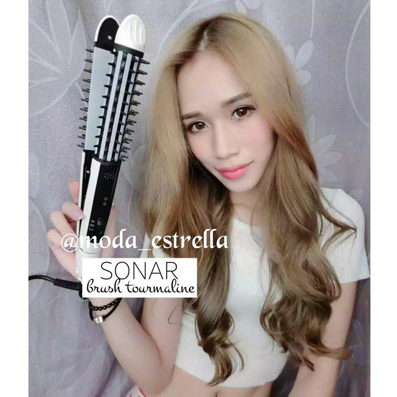 CATOK SONAR BRUSH BLOW/CATOK SISIR MURAH TOURMALINE FLAT 2in1 SN798/CATOK KERITING LURUS TONG BULET