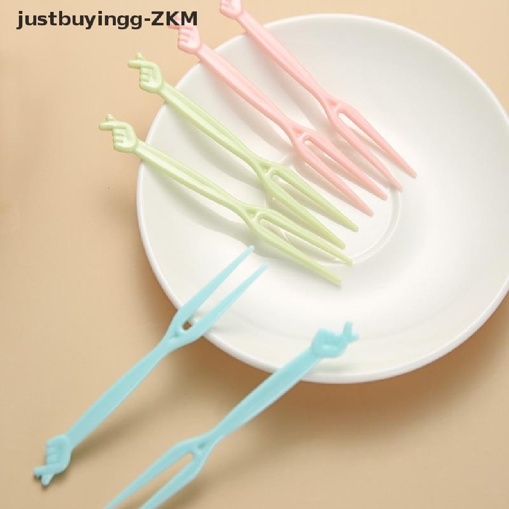 [justbuyingg] 50PCS Cute Plastic Fruit Pick Kids Bento Lunch Snack Cake Dessert Food Toothpick [zkm]