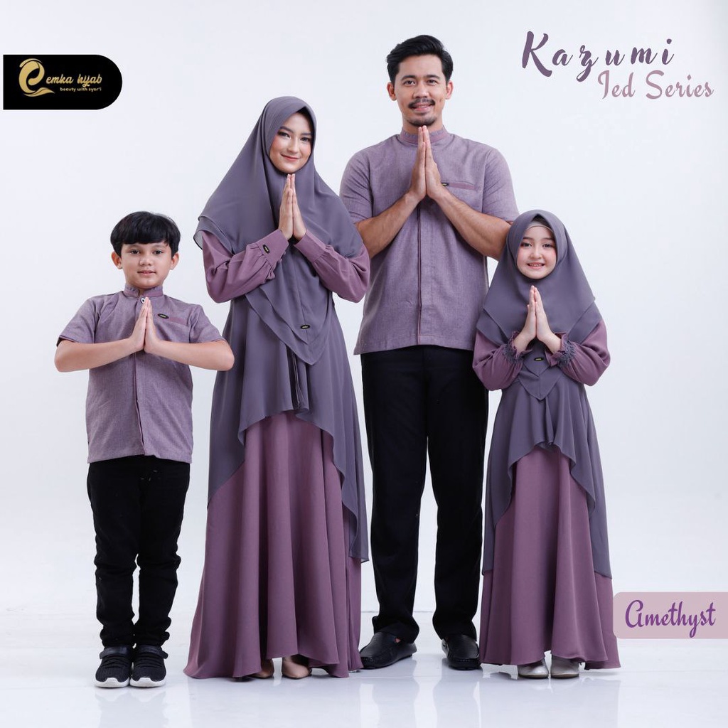 SARIMBIT EMKA HIJAB KAZUMI IED SERIES AMETHYST FAMILY SEIES GAMIS IBU WANITA ANAK PEREMPUAN KOKO KEM