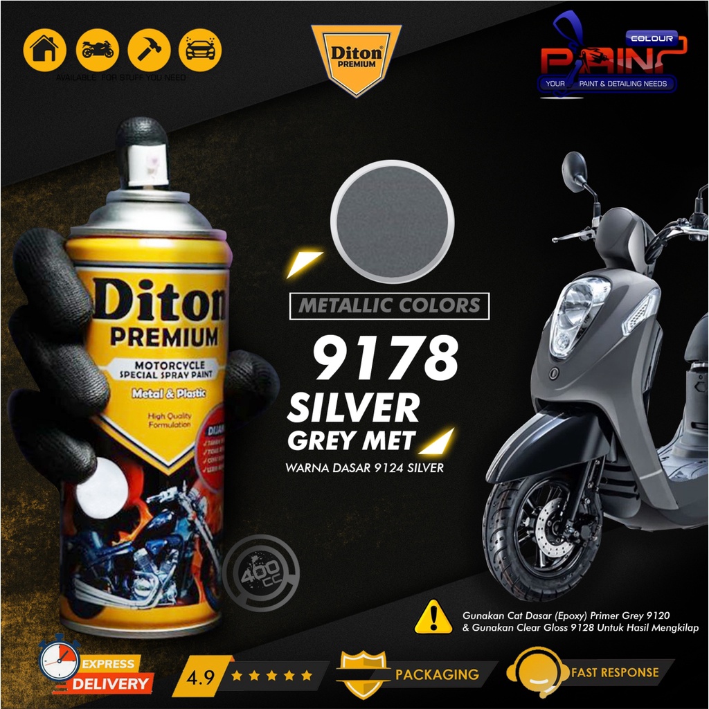 Diton PREMIUM 9178 Silver Grey Met Cat Semprot