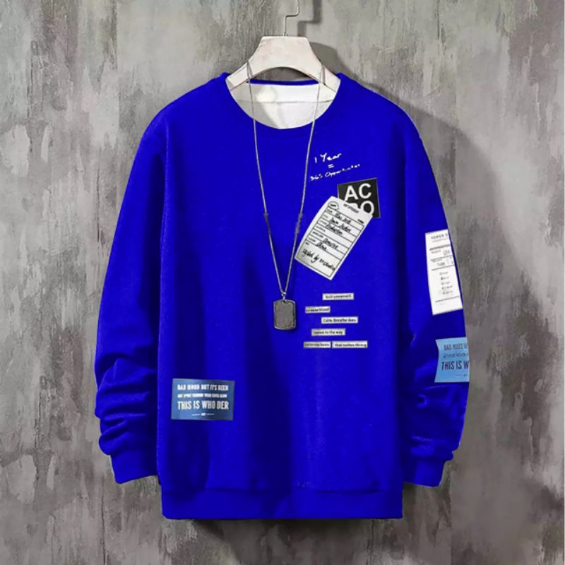 N_S Pakain Pria/Wanita T-Shirt Baju Sweater Sweathirt Lengan Panjang AON