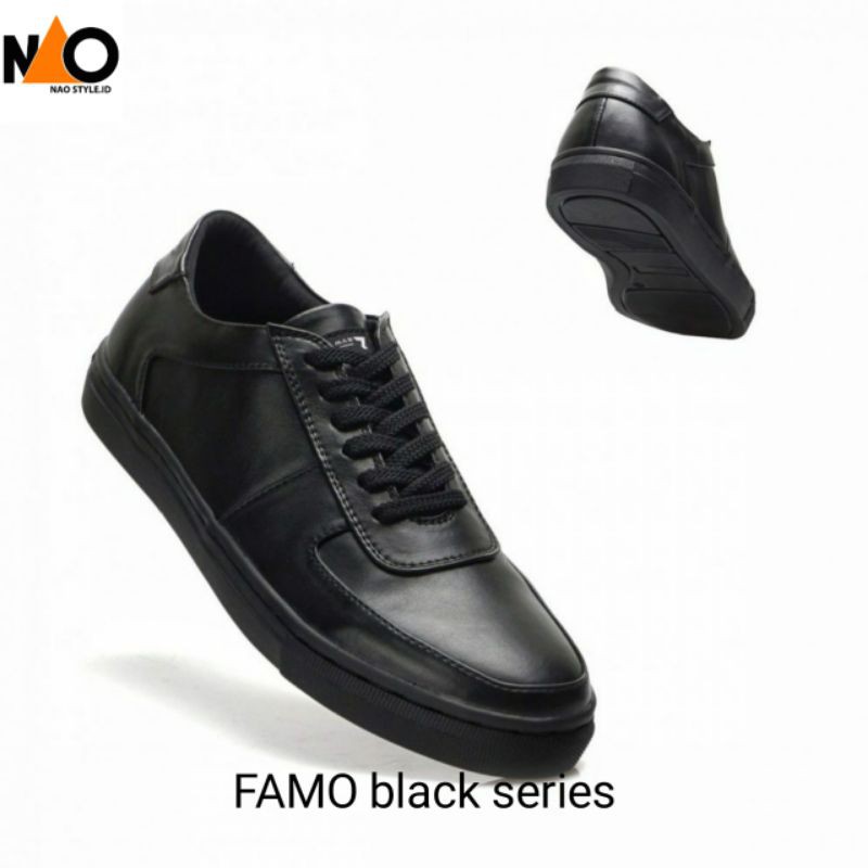 SEPATU SNEAKERS PRIA FAMO full black series