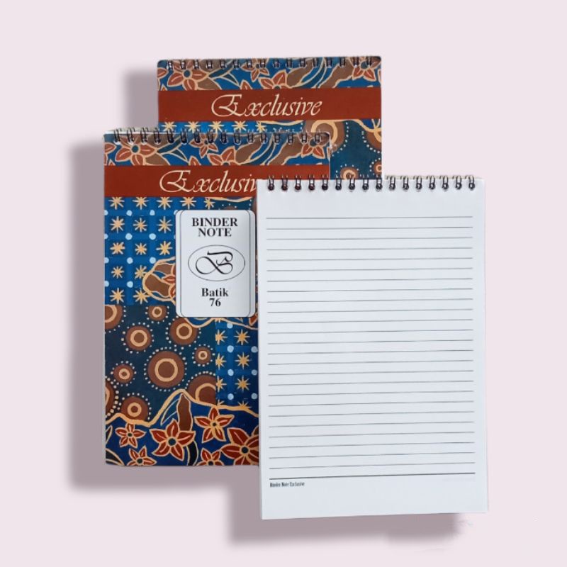 notes spiral A5 block note book batik